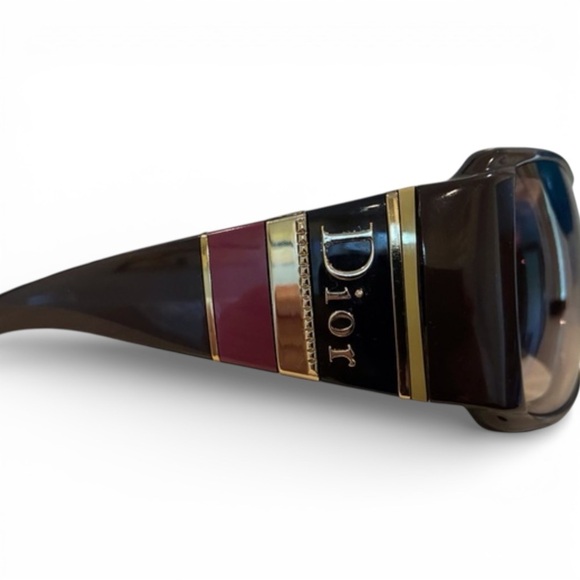Christian Dior Sunglasses Shield Logo Oversized DIOR STRIPES Black Vintage Y2K main image 2